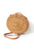 Oval round ata rattan flower pattern handwoven bag limited edition